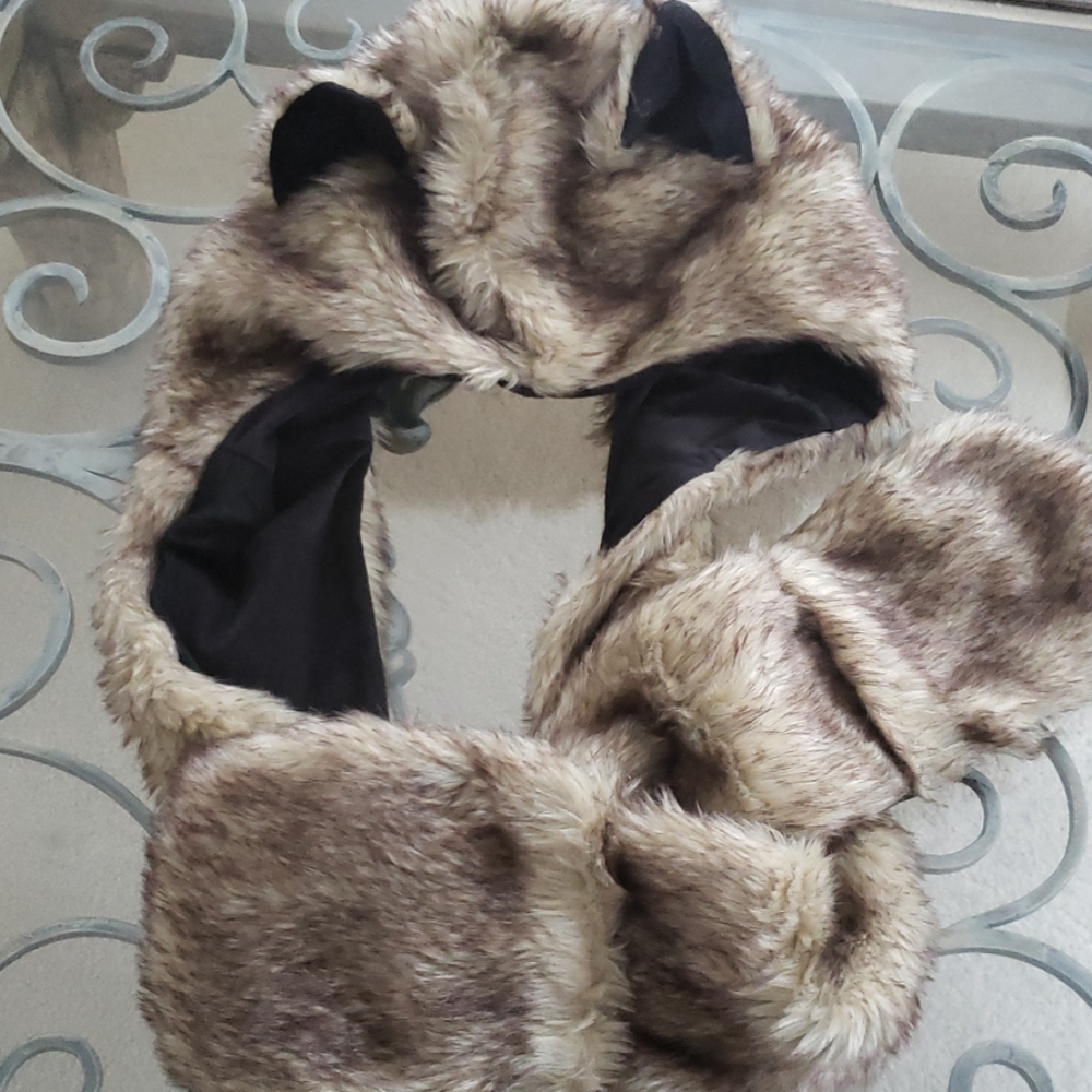 Kitty Cat Hat & Scarf Combo with Glove Inserts